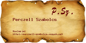 Perczell Szabolcs névjegykártya